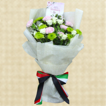 Pink Carnations and Chrysanthemums Bouquet
